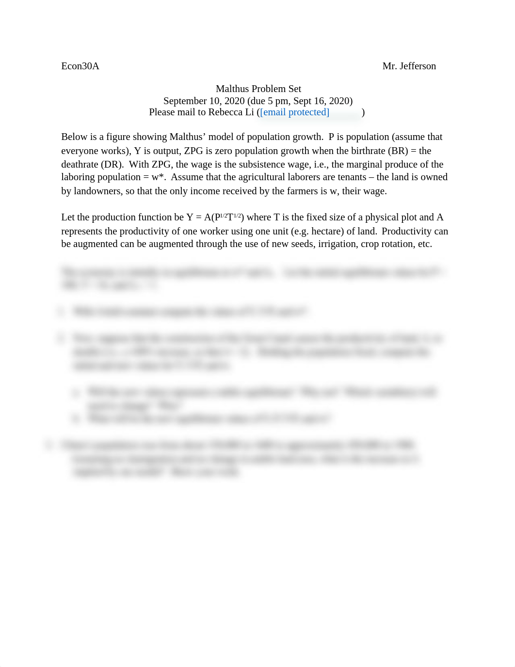 ECON 30a, Malthus Problem Set, Fall 2020a.doc_d009leclmy3_page1