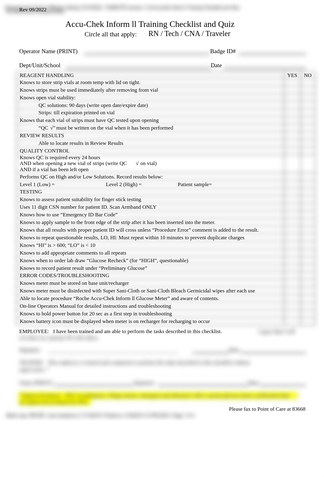 Accuchek Inform ll Training Checklist and Quiz for RNs Techs Travelers CNAs__blank_copy_id_7681097.p_d00ajzjf6h6_page1