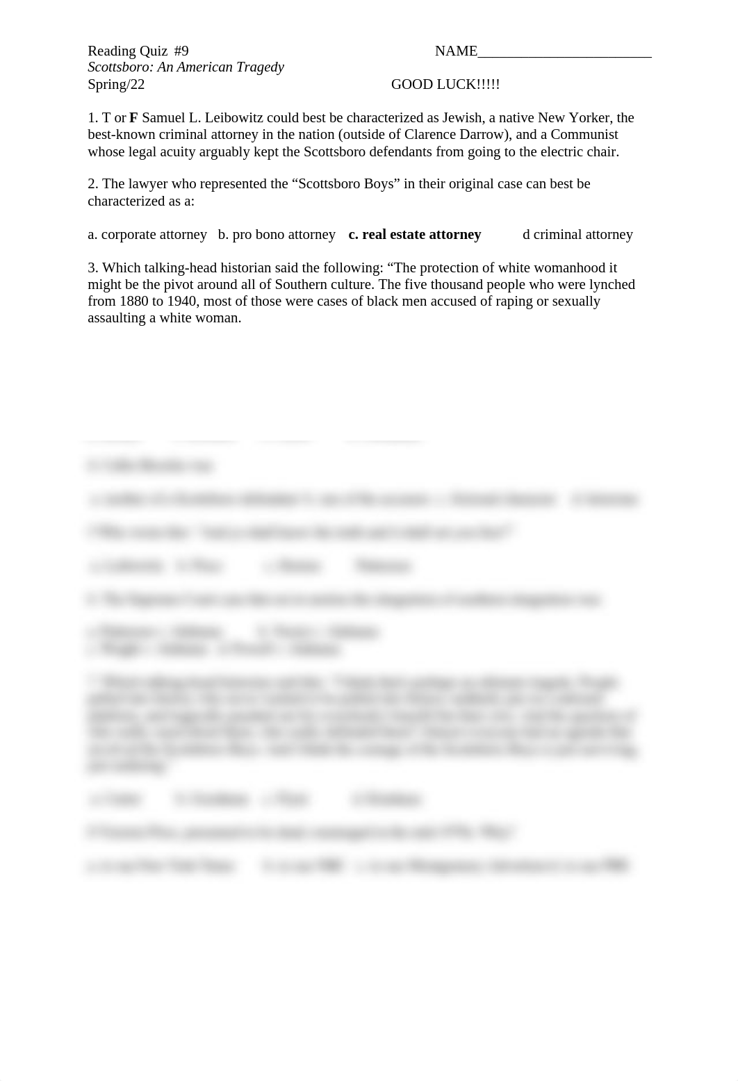 Reading Quiz 11 Scottsboro s22  2021 old quizzes.doc_d00jxd1ig1i_page1