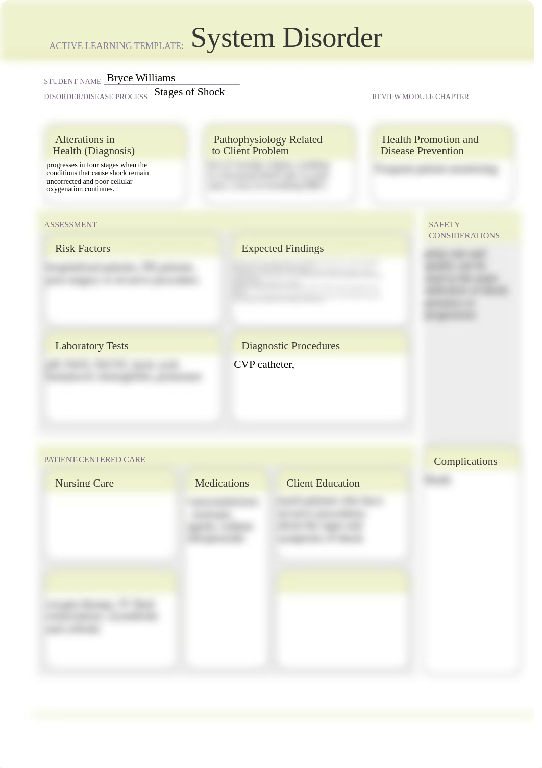 BWilliams NUR336 Stages of Shock ATI system disorder template.pdf_d00ptp5sxzv_page1