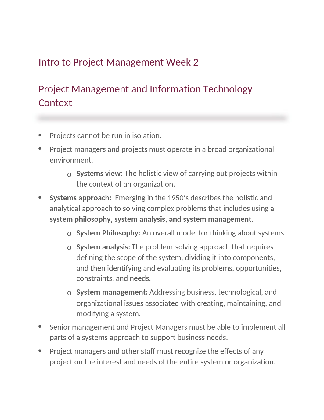 Intro to Project Management Week 2 Project Management and Information Technology Context.docx_d00wwsuyis9_page1