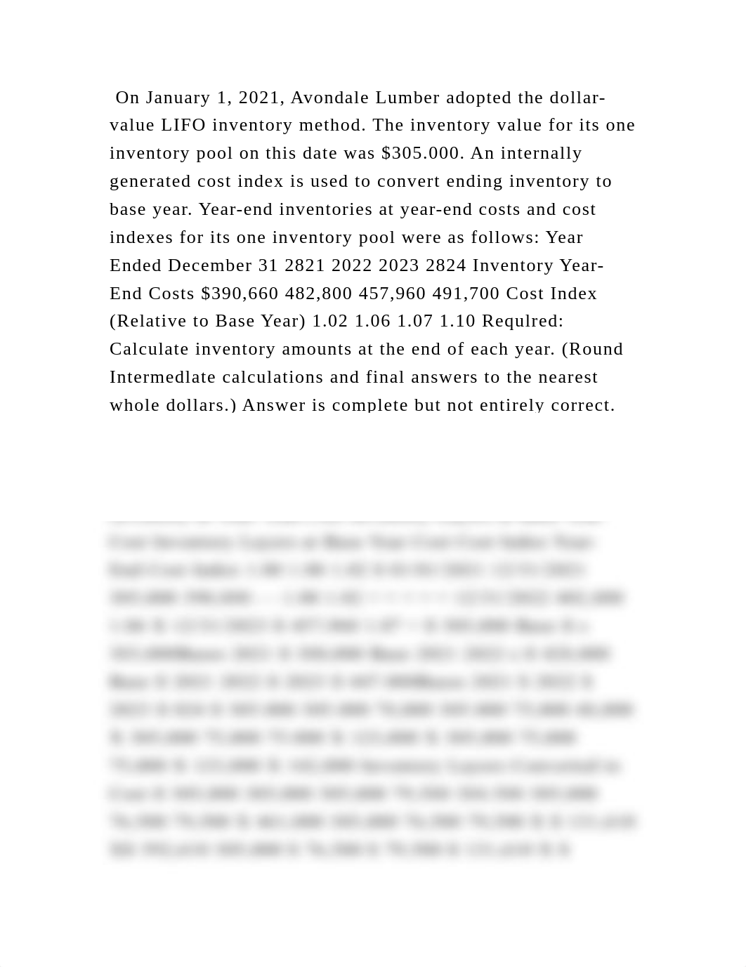 On January 1, 2021, Avondale Lumber adopted the dollar-value LIFO inv.docx_d01b55wv52n_page2
