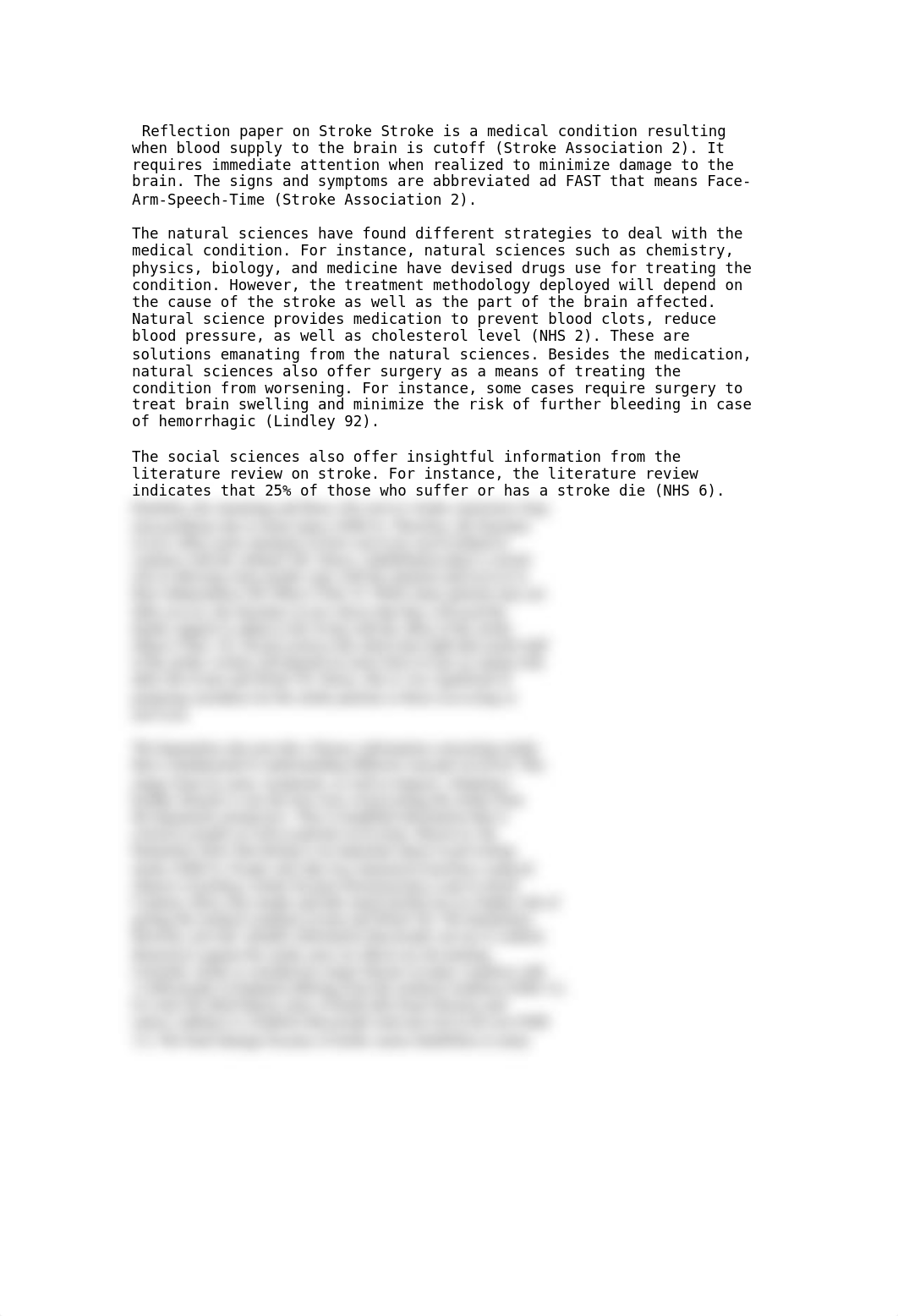 Stroke Diagnosis, Rehabilitation After Stroke, Care and Social Support for Stroke Patients essay.doc_d01rq4okdcn_page1