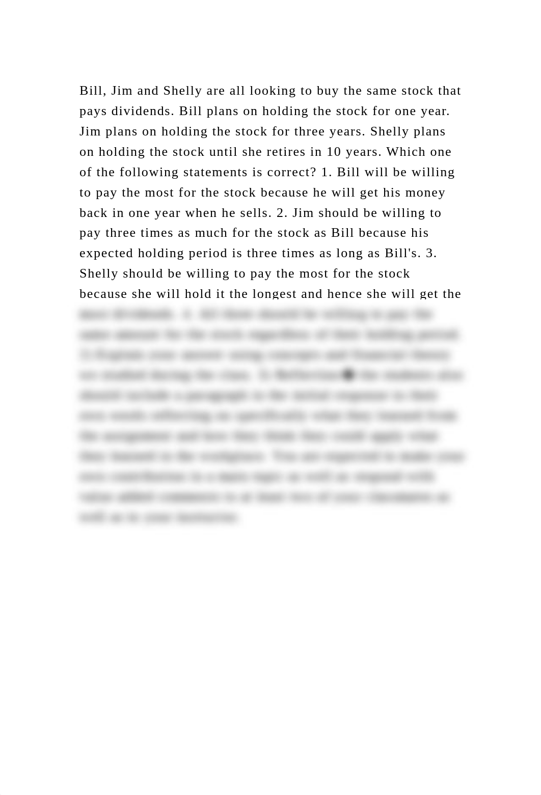 Bill, Jim and Shelly are all looking to buy the same stock that pays.docx_d01tp6gr5qf_page2