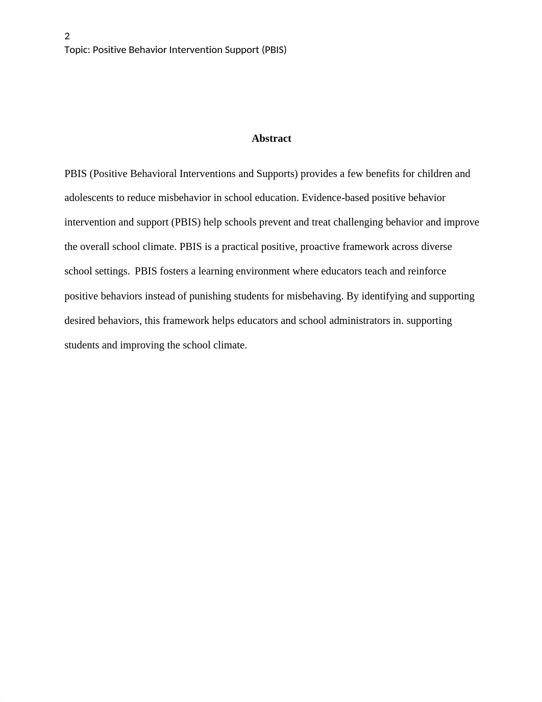 The Effects of Positive Behavior Intervention and Supports in the Elementary Classroom.docx_d0297rqip61_page2