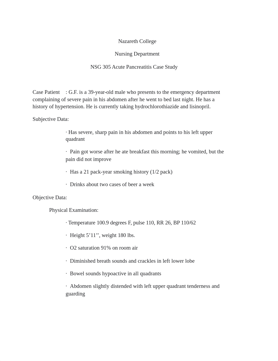 NSG 305 Acute Pancreatitis Case Study.pdf_d02rqtboxfc_page1