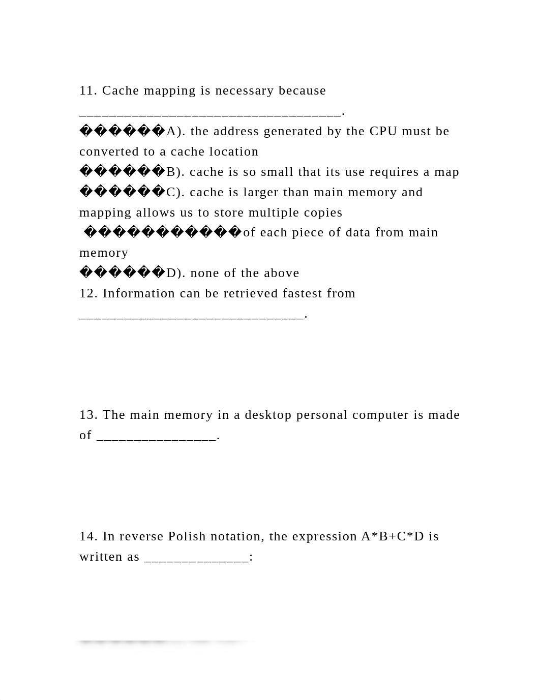 11. Cache mapping is necessary because _____________________________.docx_d034auhxmou_page2