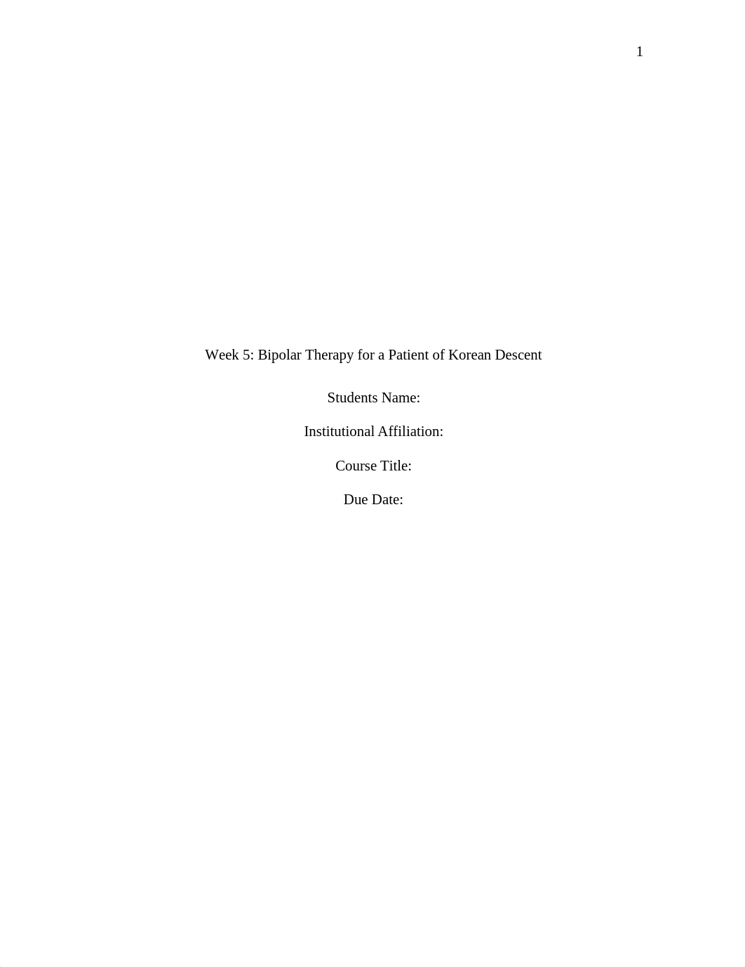 Week 5 Assignment Bipolar Therapy - Client of Korean Descent.docx_d035q9wn8sw_page1