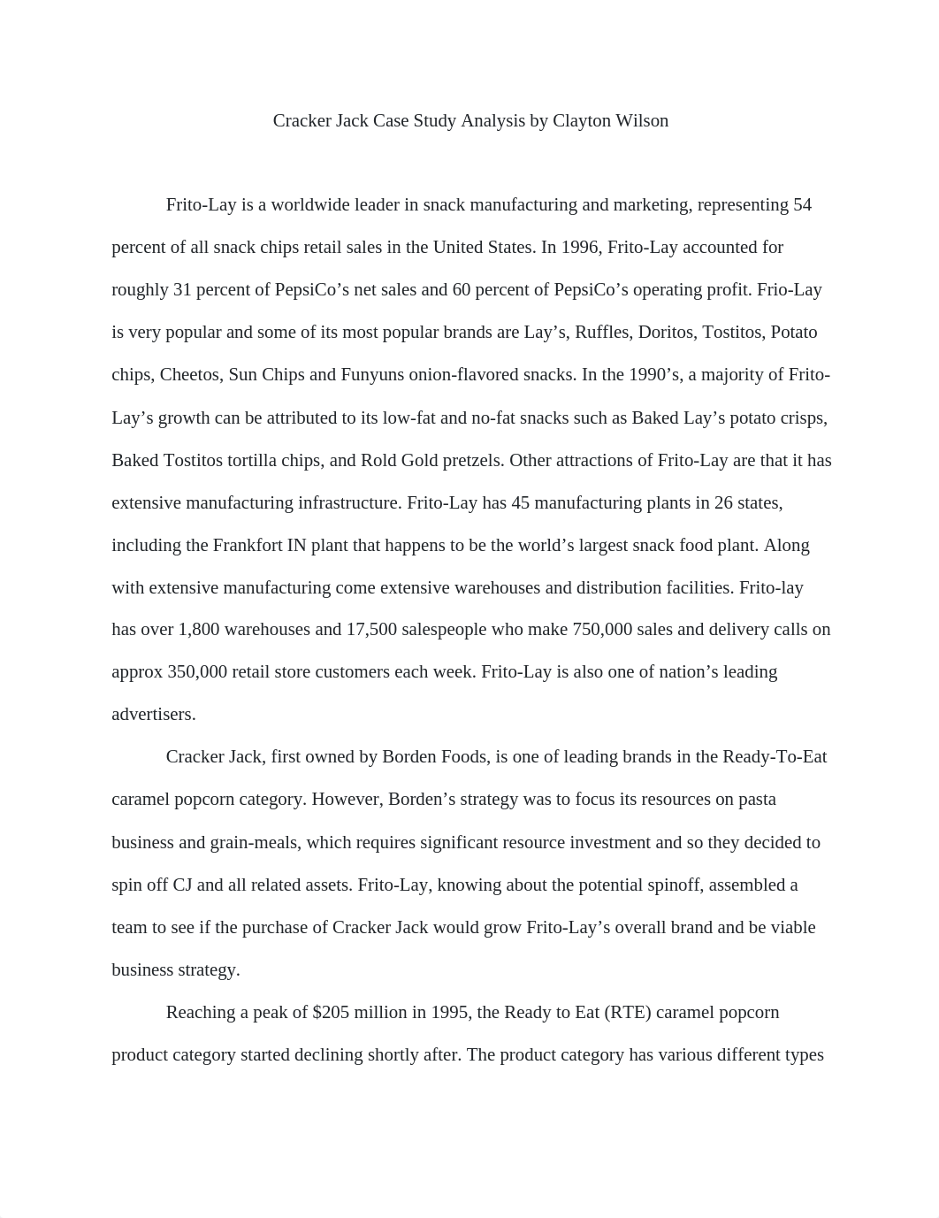 Cracker Jack Case Study Analysis by Clayton Wilson.docx_d037bfkg6b7_page1