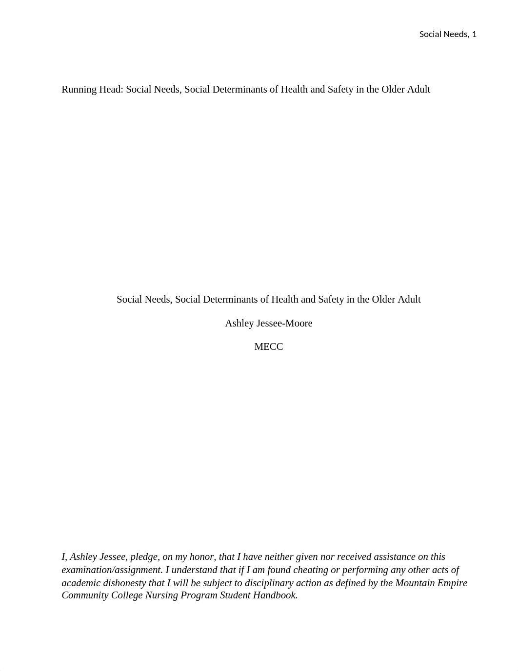 NSG 115 Social Needs Social Determinants of Health and Safety in the Older Adult Template SU21.docx_d03n5shuhj6_page1