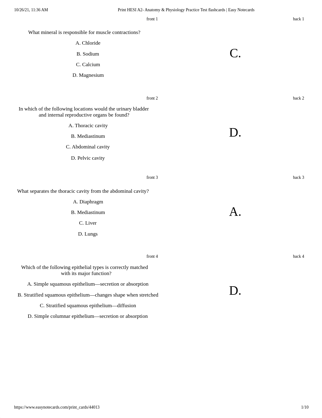 Print HESI A2- Anatomy & Physiology Practice Test flashcards _ Easy Notecards.pdf_d03sxiou2j8_page1