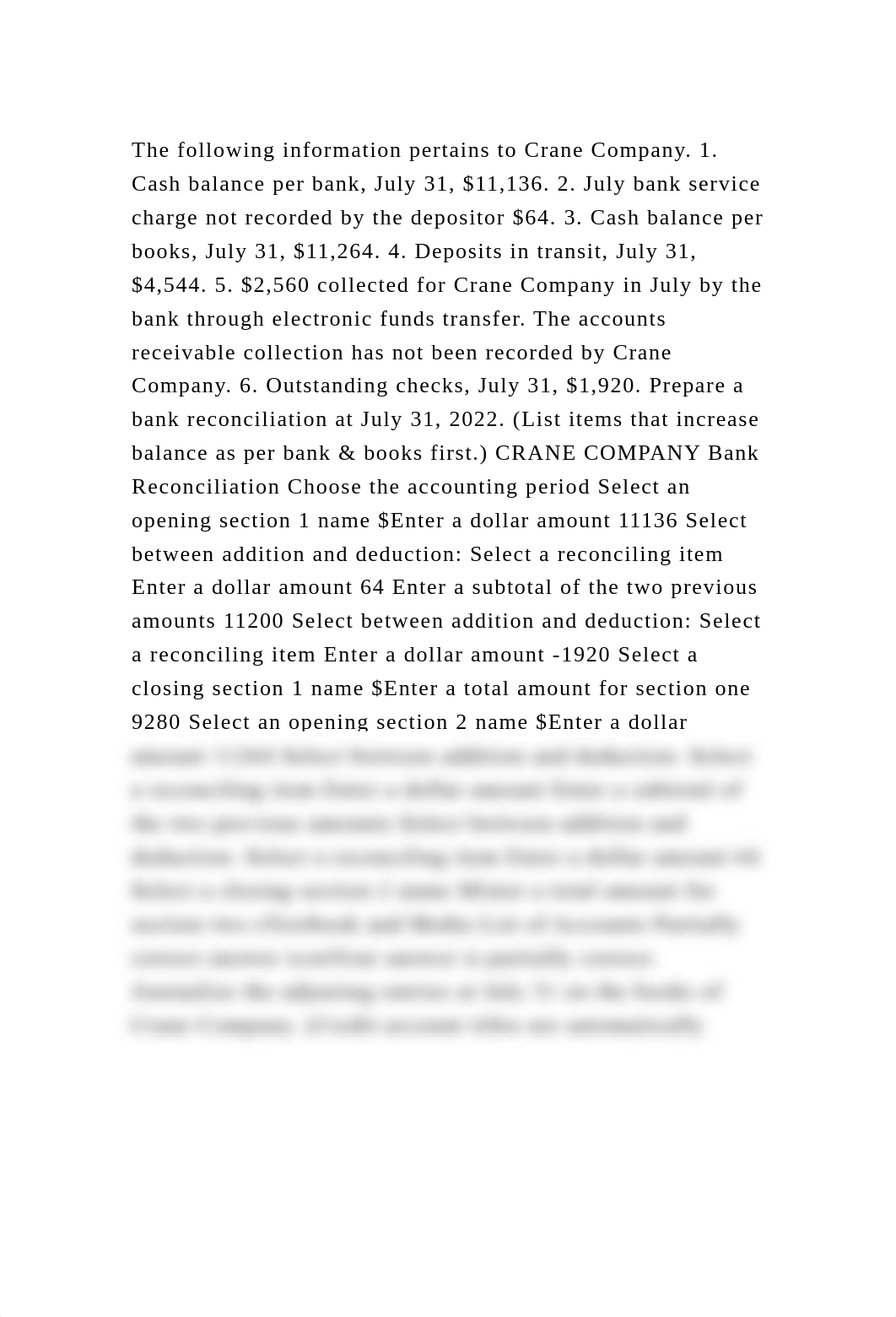 The following information pertains to Crane Company. 1. Cash balance.docx_d03um2c750b_page2