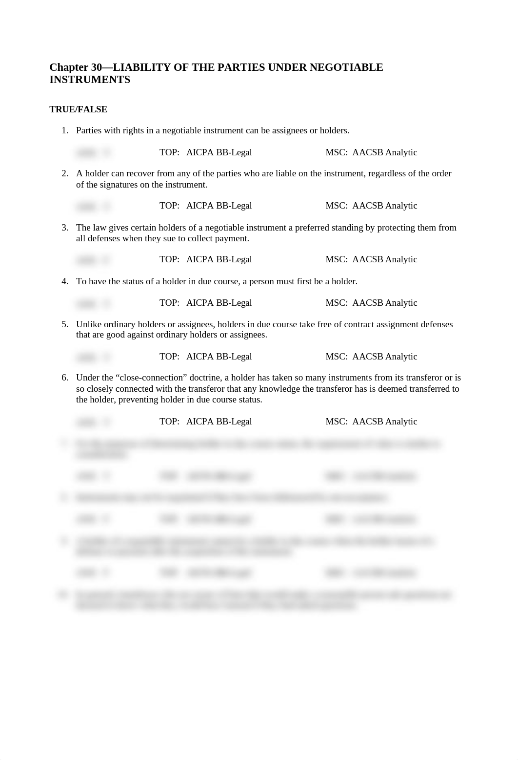 Chapter 30—LIABILITY OF THE PARTIES UNDER NEGOTIABLE INSTRUMENTS_d03wgy1jl82_page1