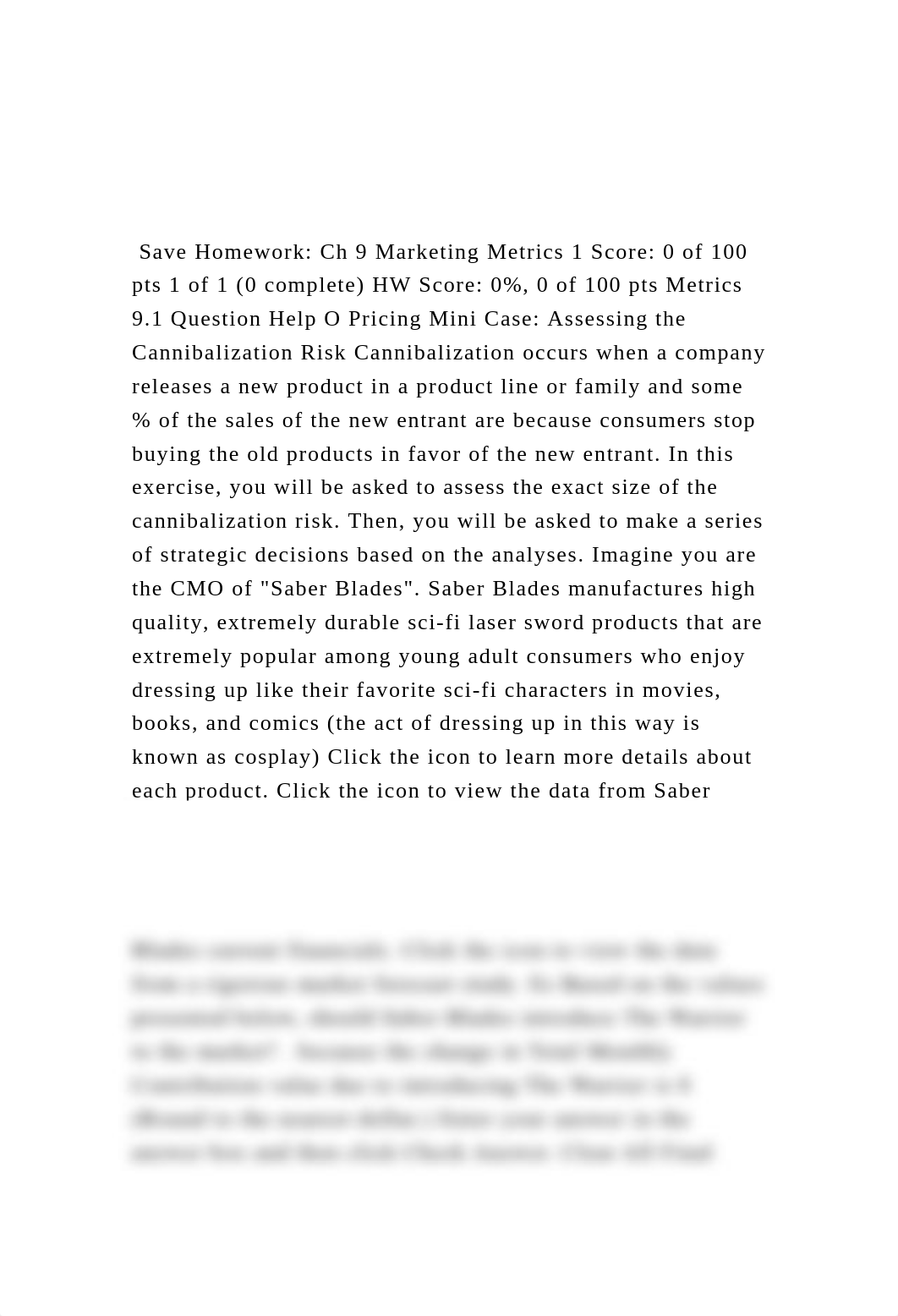 Save Homework Ch 9 Marketing Metrics 1 Score 0 of 100 pts 1.docx_d03y7oogeqh_page2