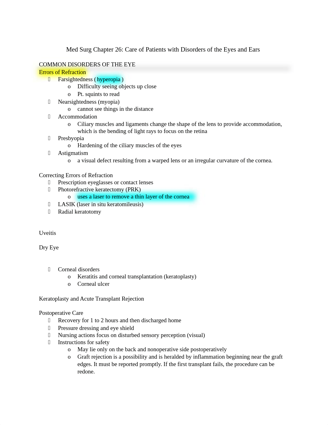 Med Surg Chapter 26 notes.docx_d03yvmhx9n3_page1