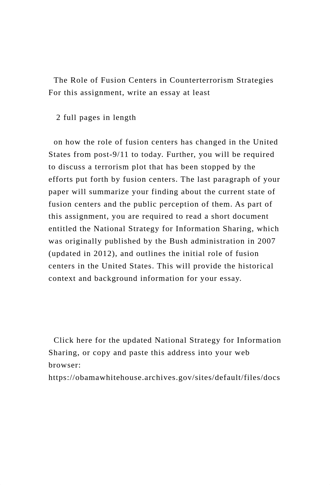 The Role of Fusion Centers in Counterterrorism Strategies For t.docx_d048wj6hfwi_page2