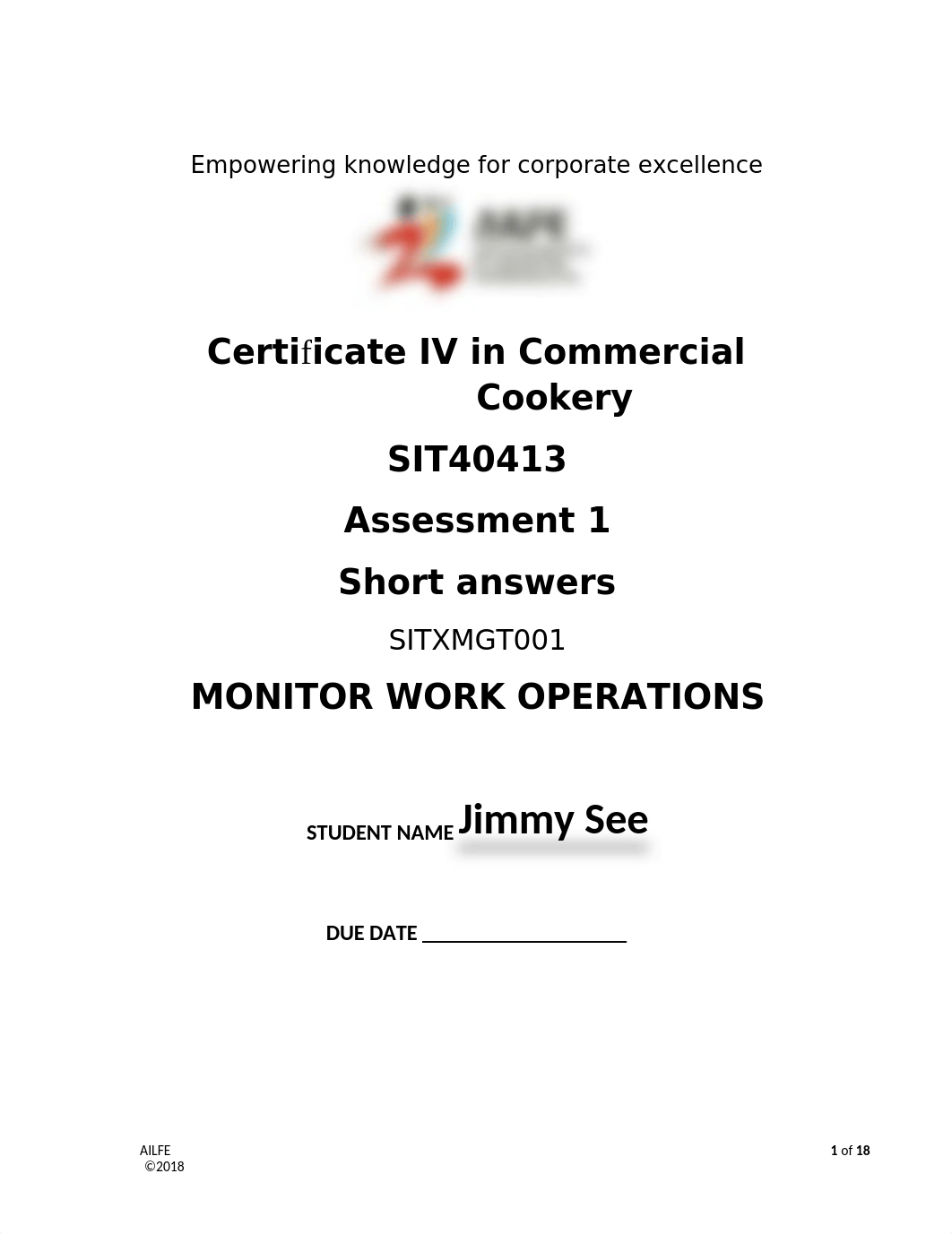 SITXMGT001 Assessment 1-Short Answer (2) Jimmy SeeNYS.docx_d049drchydq_page1