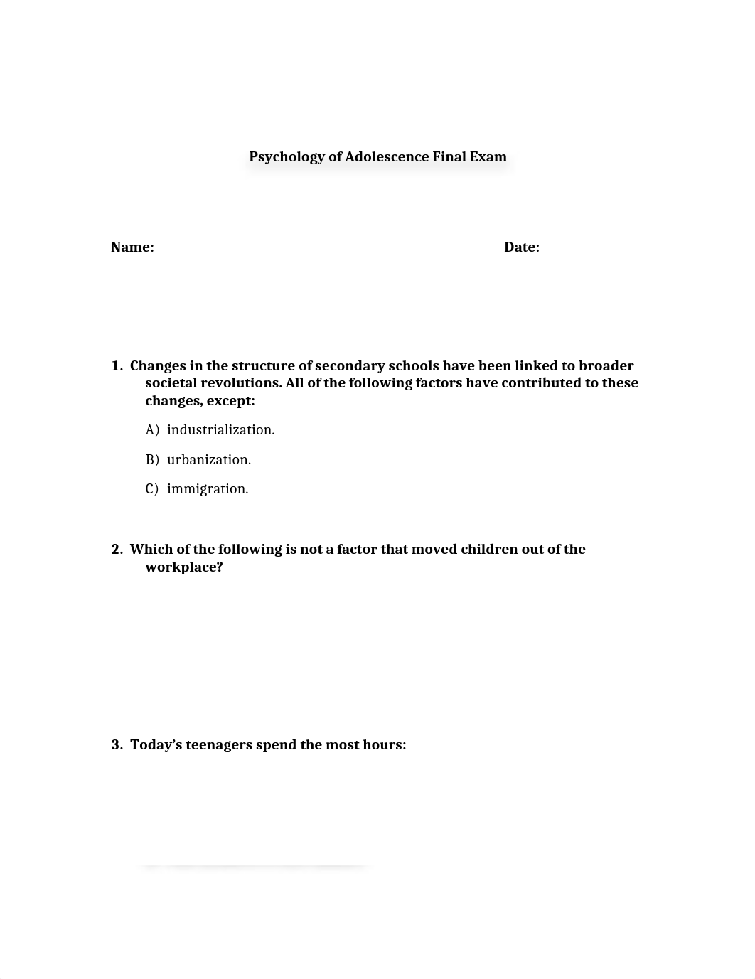 Psychology of Adolescence Final Exam_d049z4vv4dq_page1