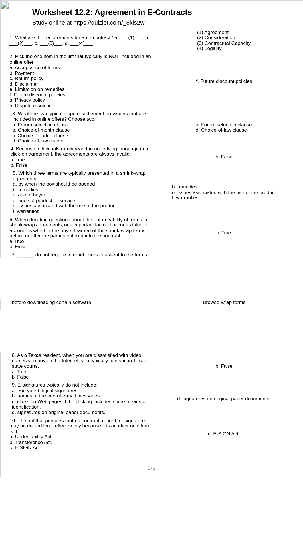 Worksheet 12.2_ Agreement in E-Contracts.pdf_d04epmbfh59_page1