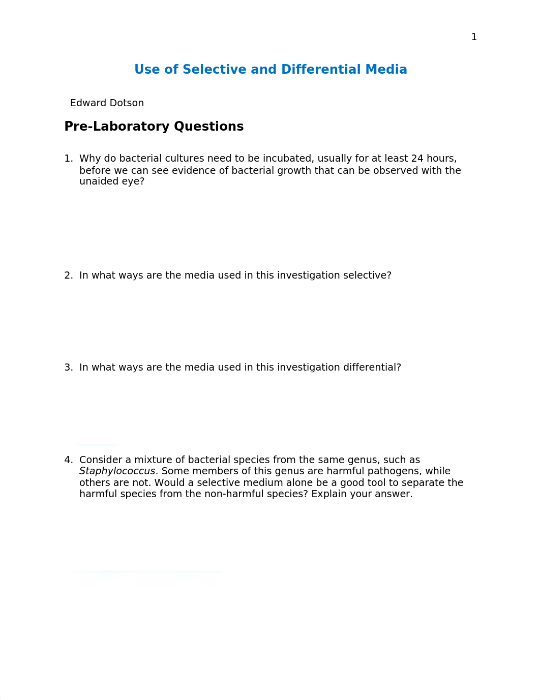 Use of Selective and Differential Media answer sheet.docx_d04fllb6n1t_page1