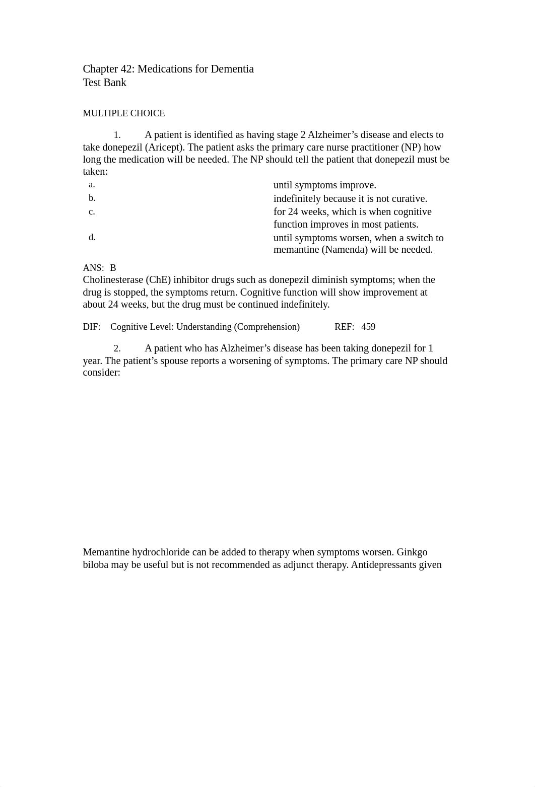 Quizz2. Pharmaco 42. Dementia.  .pdf_d04jw74i1fj_page1