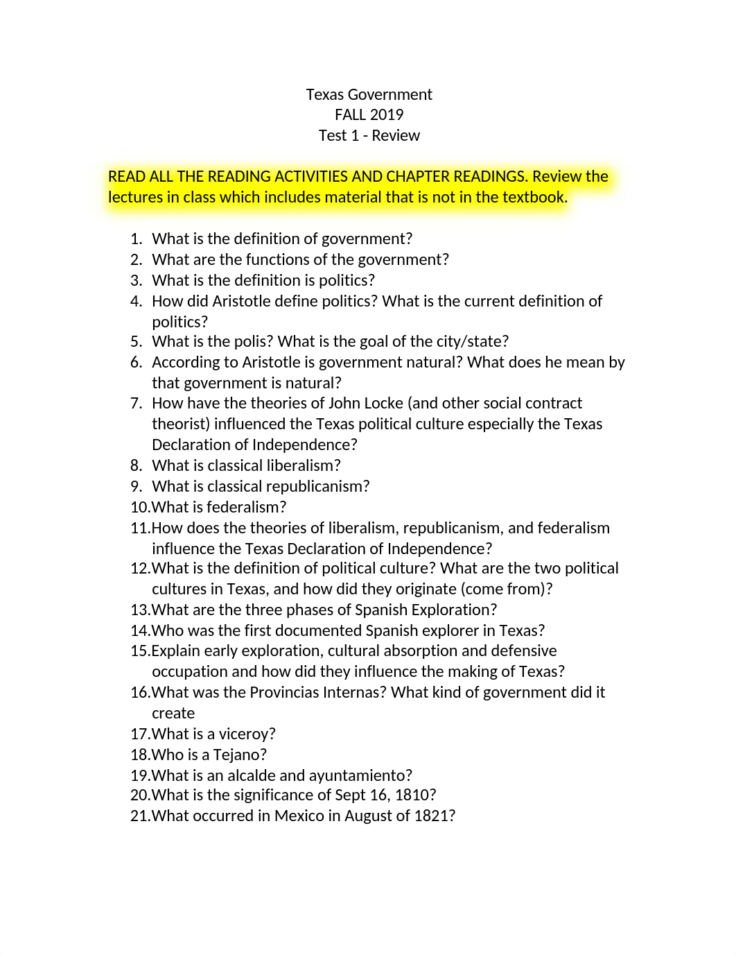 Texas Govt Test Review 1 FALL 2019.docx_d0535g4y6w2_page1