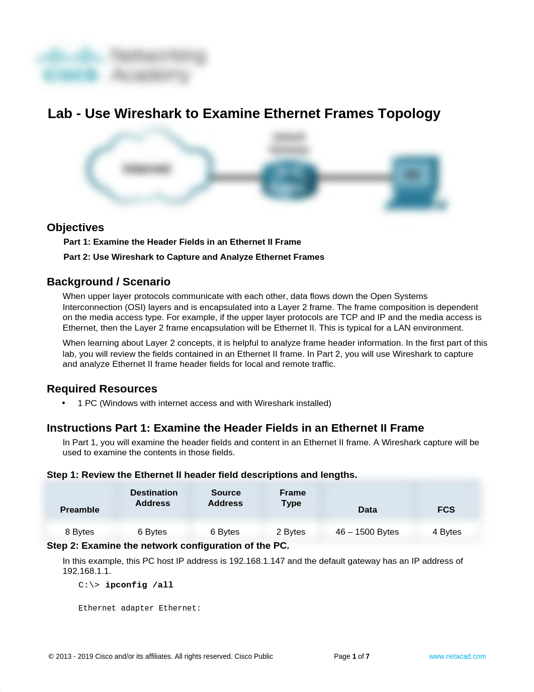 Hott 7.1.6-lab---use-wireshark-to-examine-ethernet-frames.docx_d05an45rtqr_page1