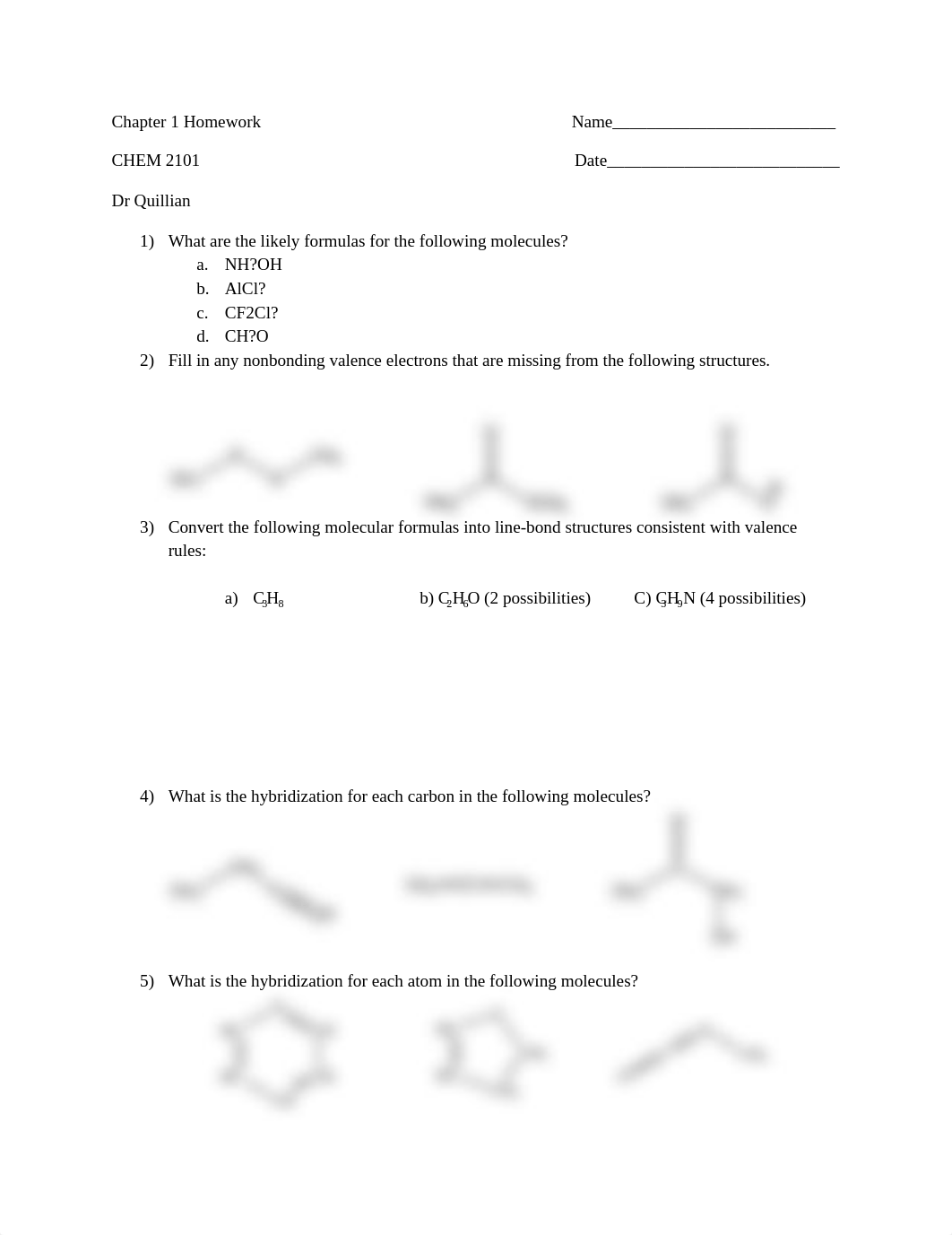 Armstrong State - CHEM 2101 - Chapter 1 Homework_d05bw3ulgbm_page1