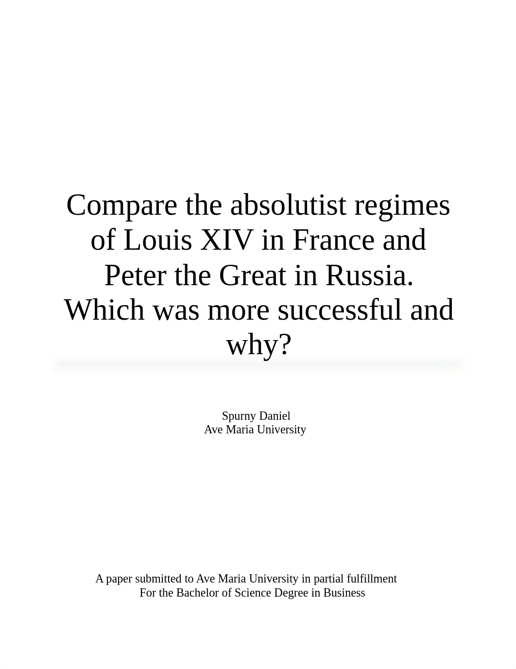 Compare the absolutist regimes of Louis XIV in France and Peter the Great in Russia (2).doc_d05d75kcyuk_page1