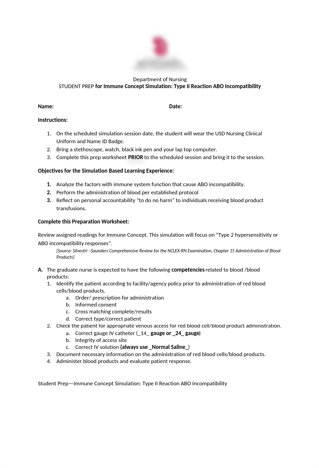 Student Prep Immune Concept _Type 2 Reaction ABO Incompatibility.docx_d05kbjle2gn_page1