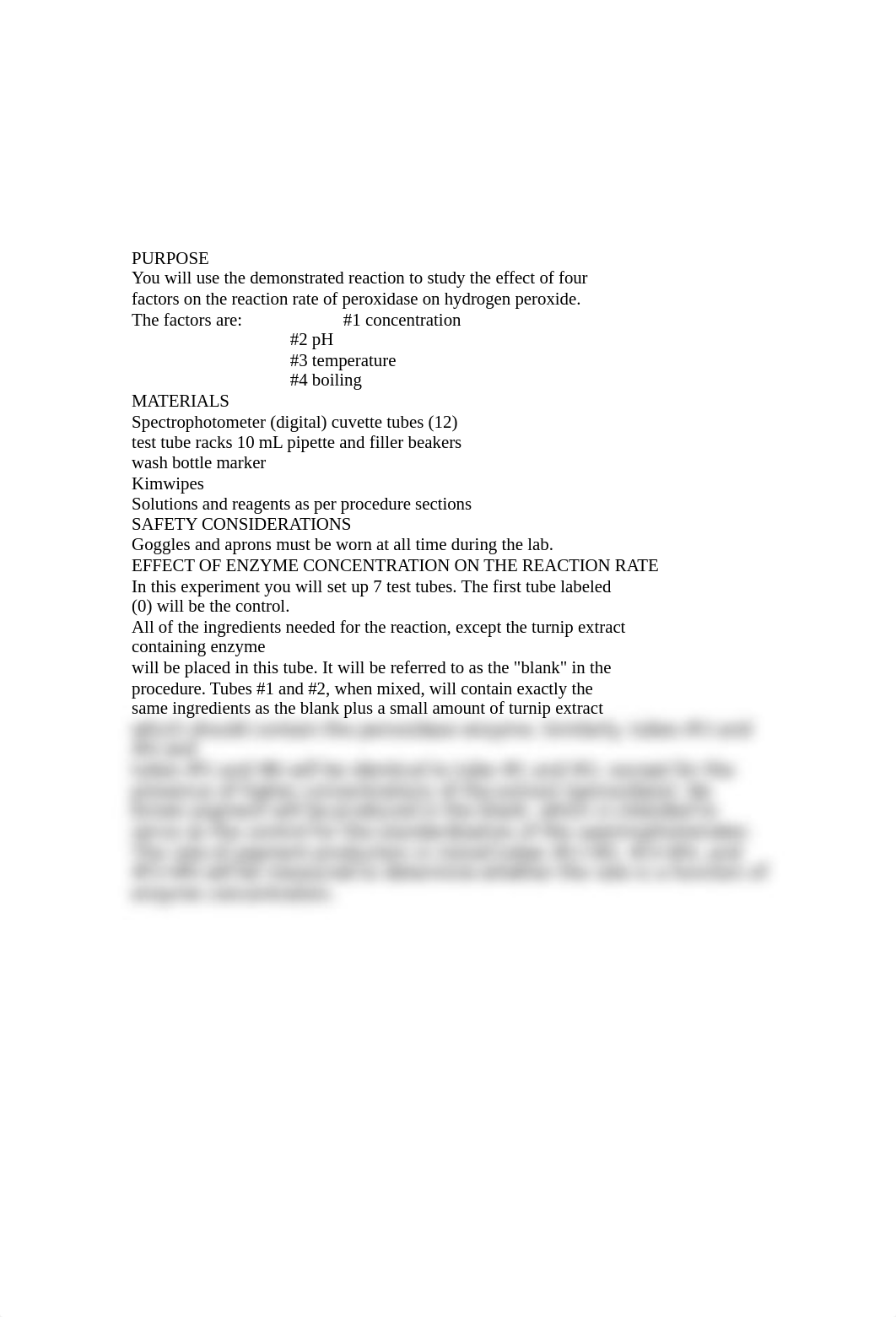 FACTORS AFFECTING ENZYME ACTIVITY PURDUE UNIVERSITY INSTRUMENT VAN PROJECT Factors Affecting Enzyme_d067j7twq45_page2