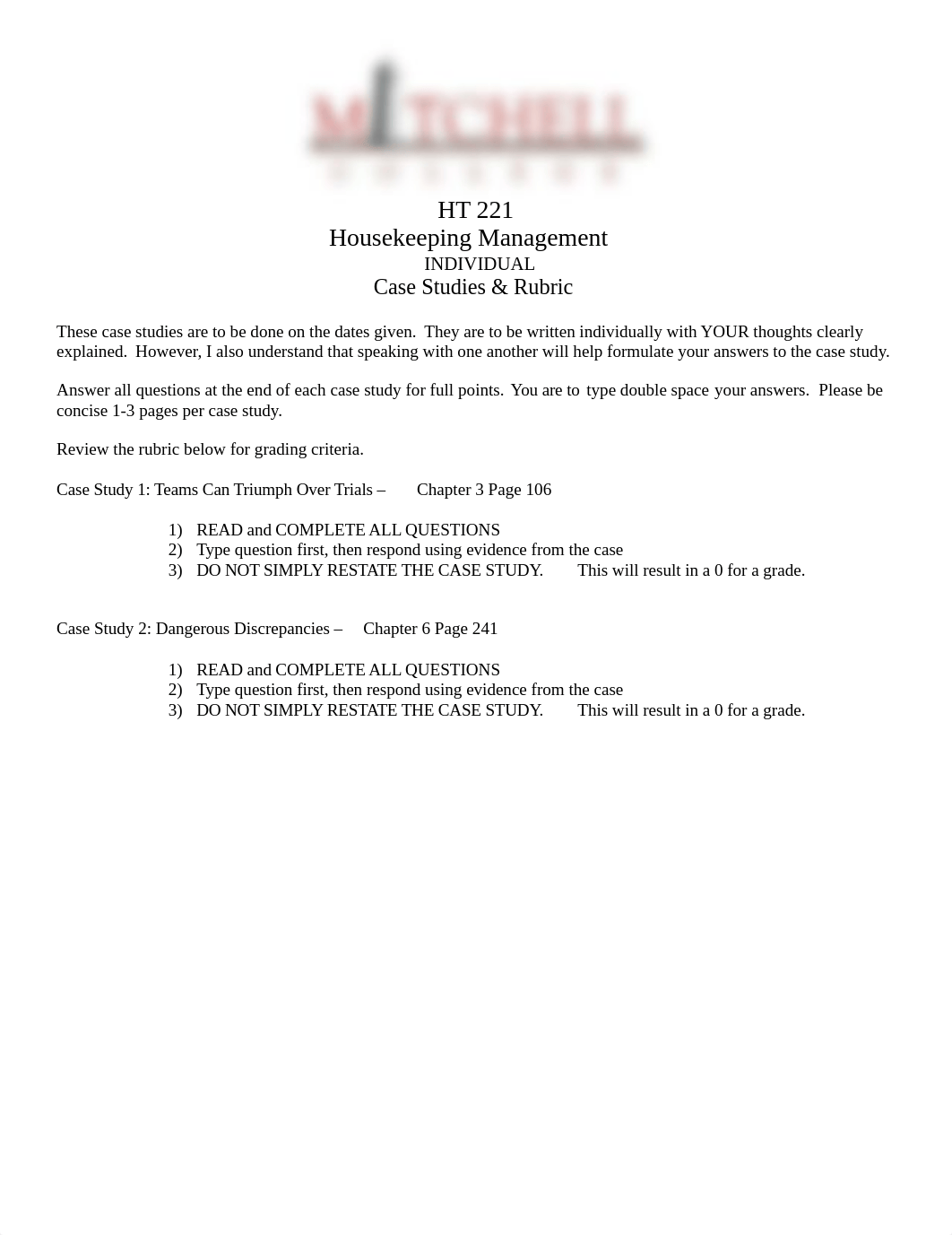 HT 221 Case Studies assignment  Rubric_d06x89v7240_page1