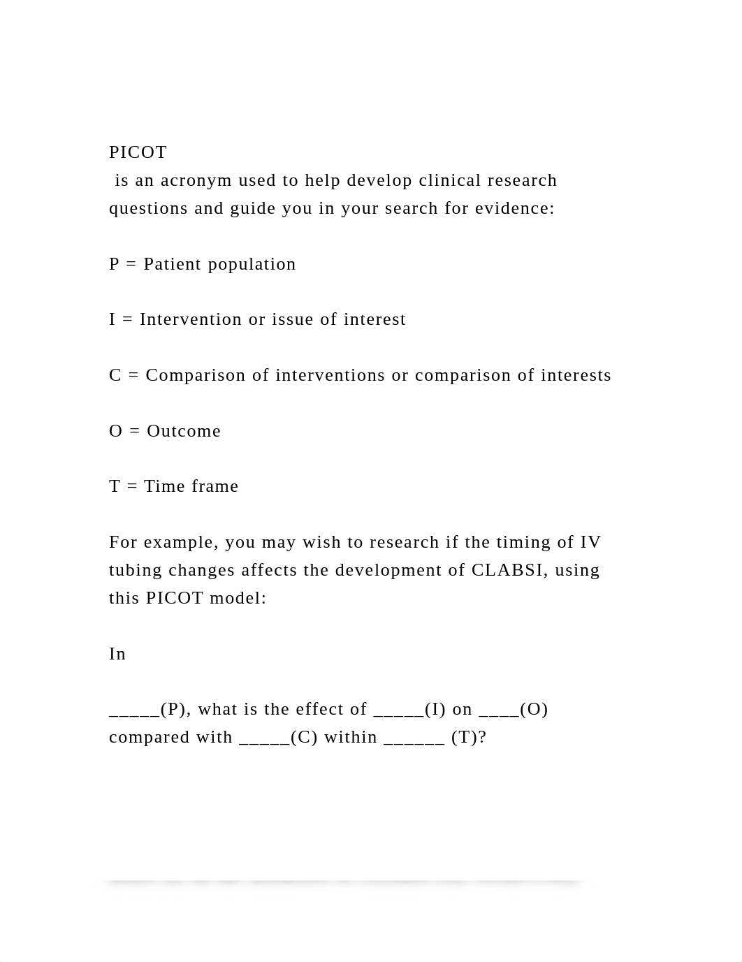 PICOT is an acronym used to help develop clinical research quest.docx_d06yjnivews_page2