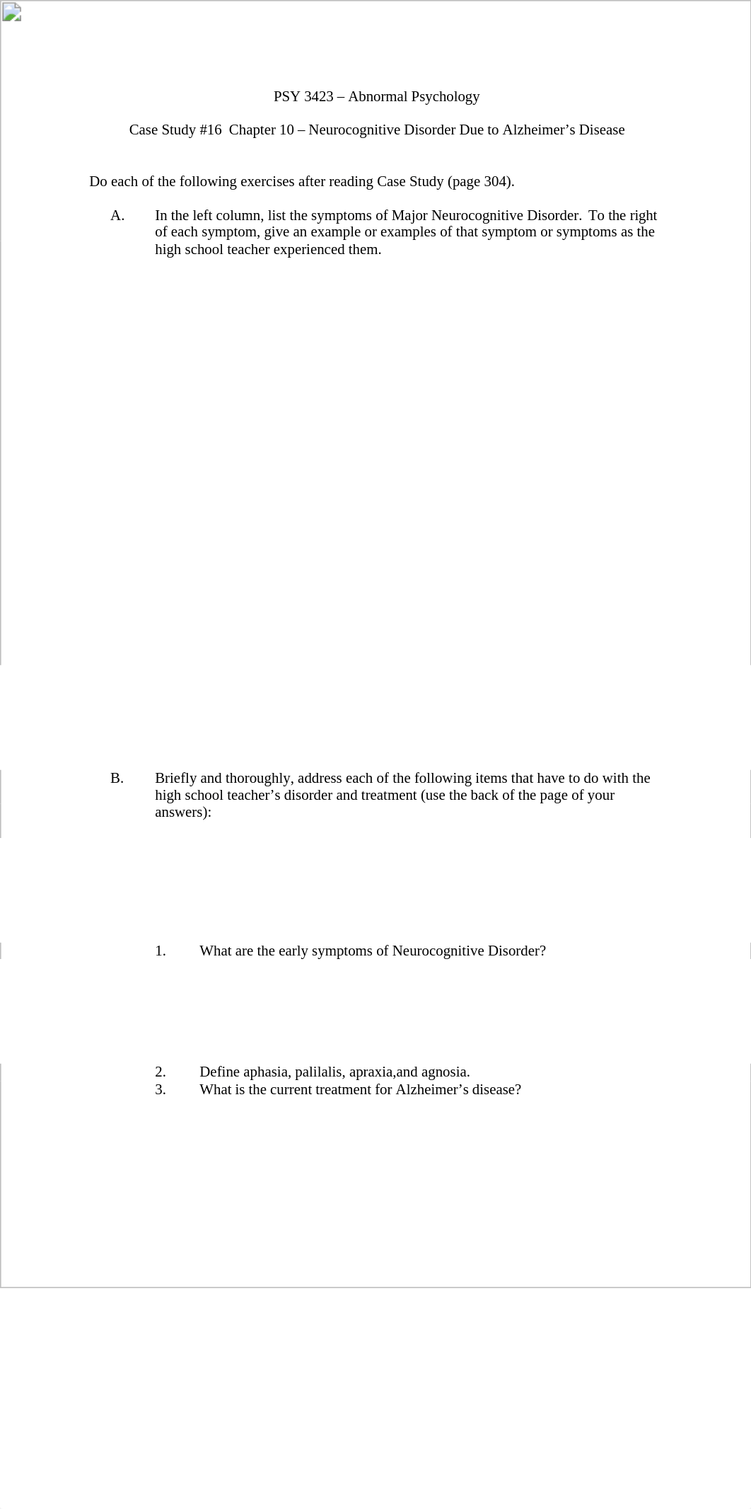 Case Study #16  Chapter 10 - Neurocognitive Disorder Due to Alzheimer's Disease_d077w2yavsz_page1