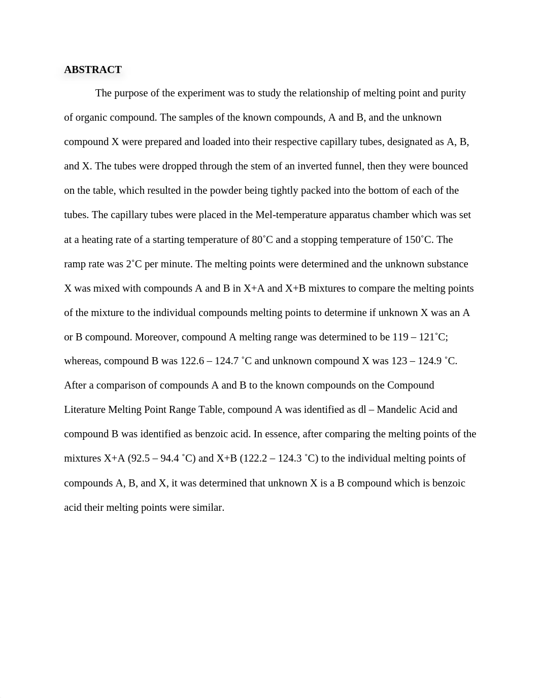 "Melting Point Determination of Some Impure Compounds" Organic Chemistry Lab Report.docx_d07cs1l1r7w_page2