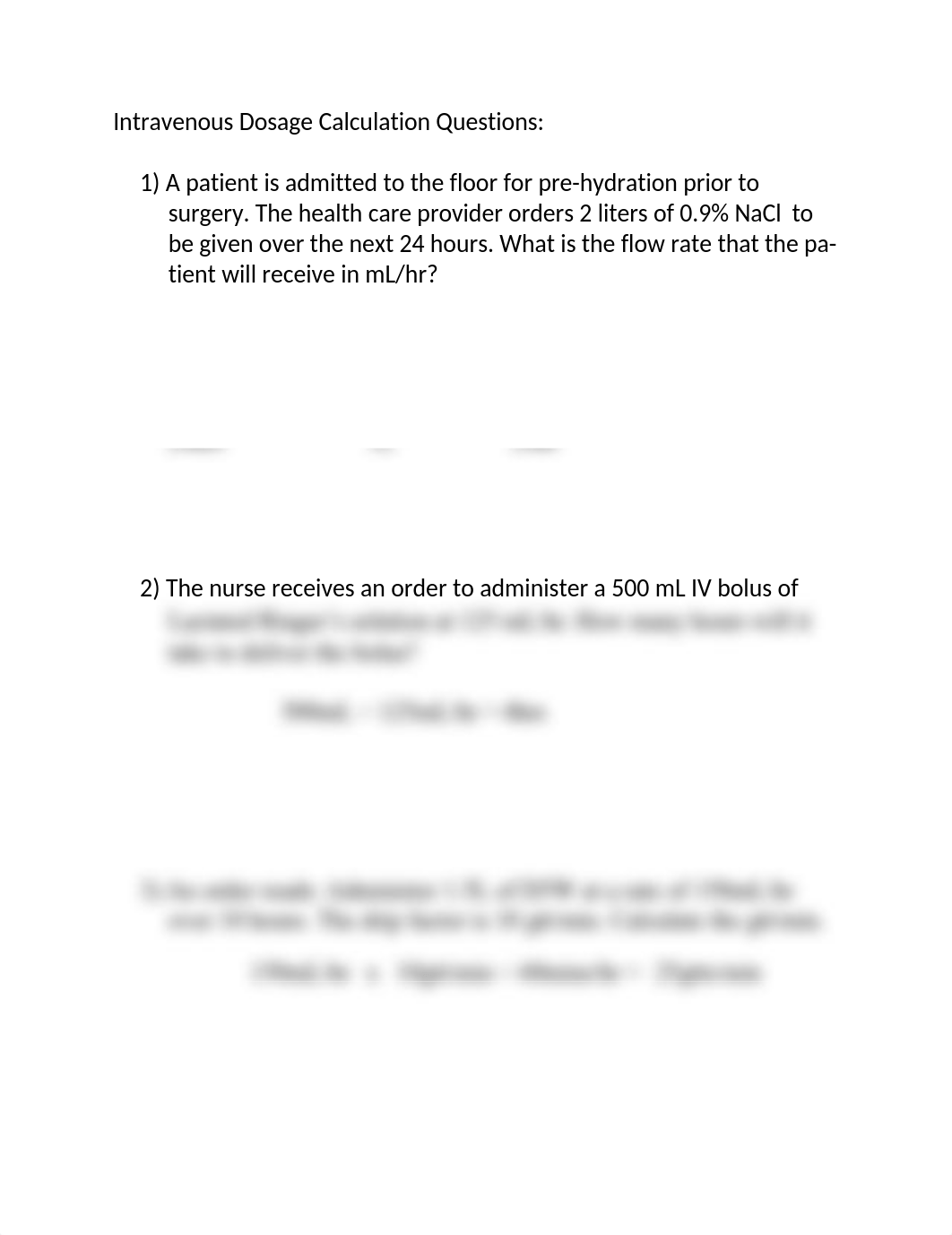 !!!!!!!NQIntravenous Dosage Calculation Questions 2.docx_d07h7o7n4n7_page1