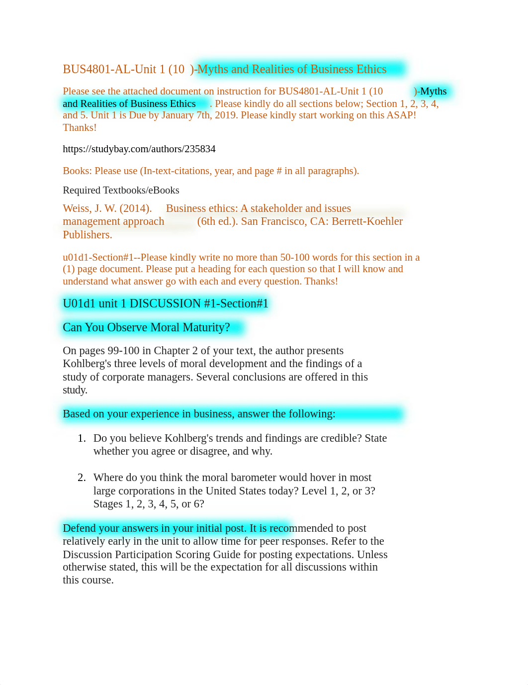 BUS4801-AL-Unit 1 (10)-(SB) Myths and Realities of Business Ethics-SECTIONS 1 2 3 4 AND 5.docx_d07howfomvo_page1