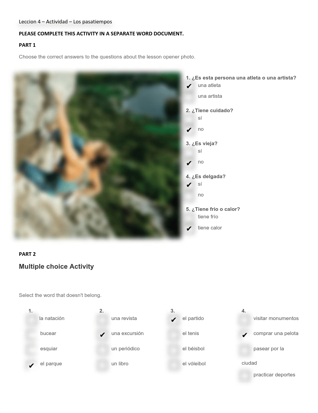 Leccion 4 - Vocabulario - los pasatiempos - Tarea - Fillable.pdf_d07nspvye3t_page1