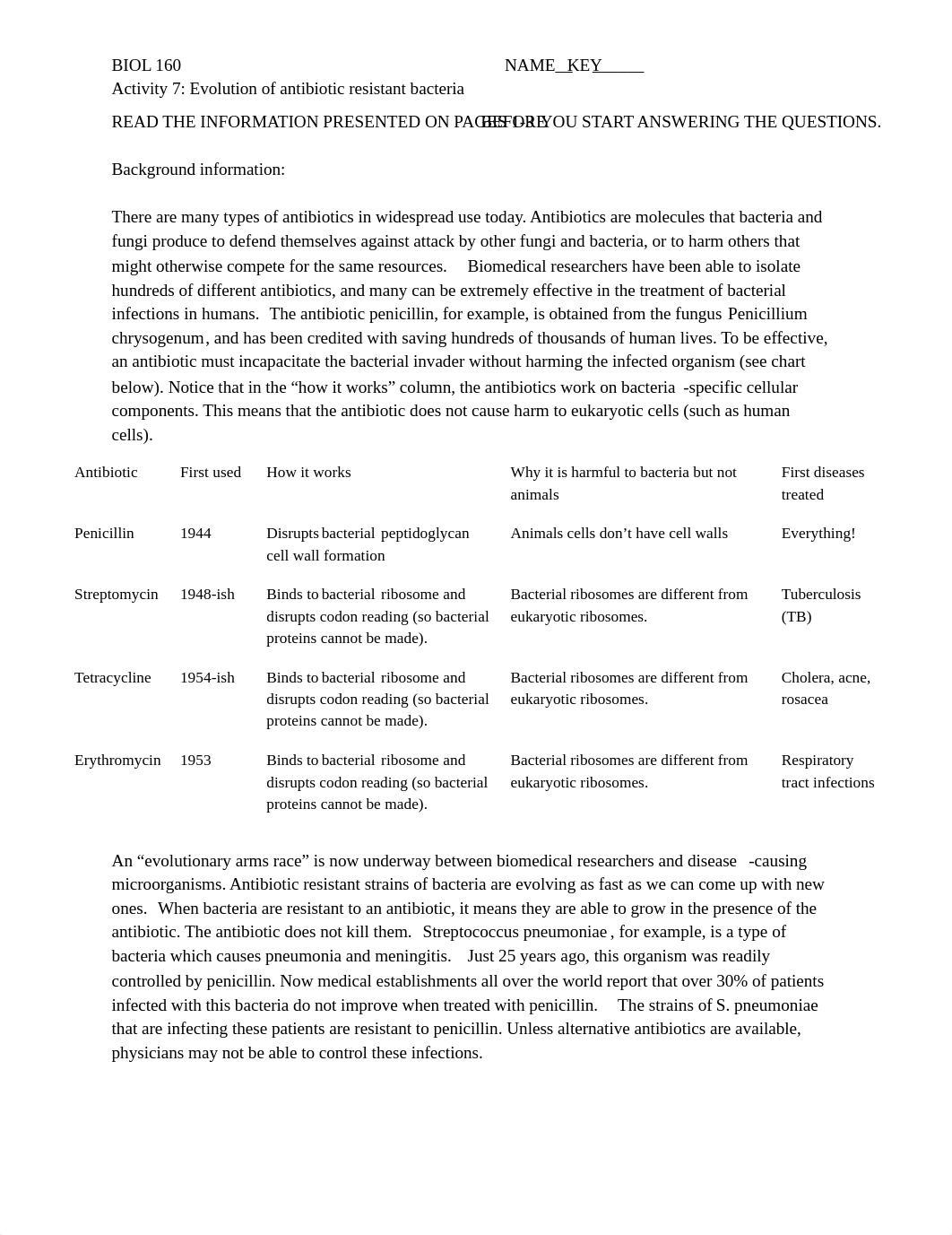 Activity 7 Evolution of Antibiotic Resistance KEY.pdf_d07qr5p8vgk_page1