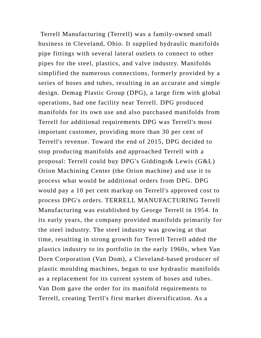 Terrell Manufacturing (Terrell) was a family-owned small business in .docx_d080pyku3lu_page2