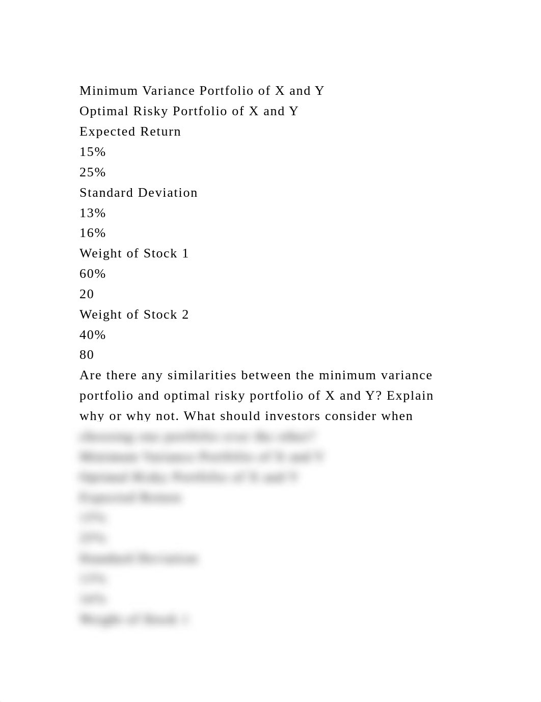 Minimum Variance Portfolio of X and YOptimal Risky Portfolio of X .docx_d0857z5bqcy_page2