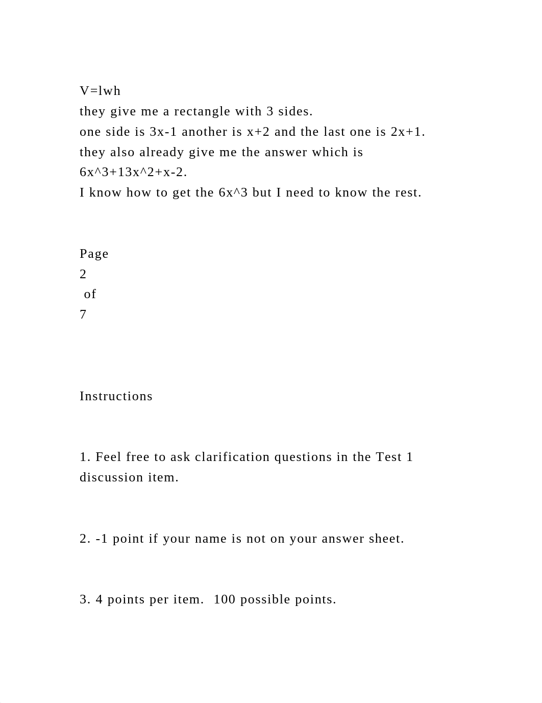 V=lwhthey give me a rectangle with 3 sides.one side is 3x-1 anot.docx_d08irrn3env_page2