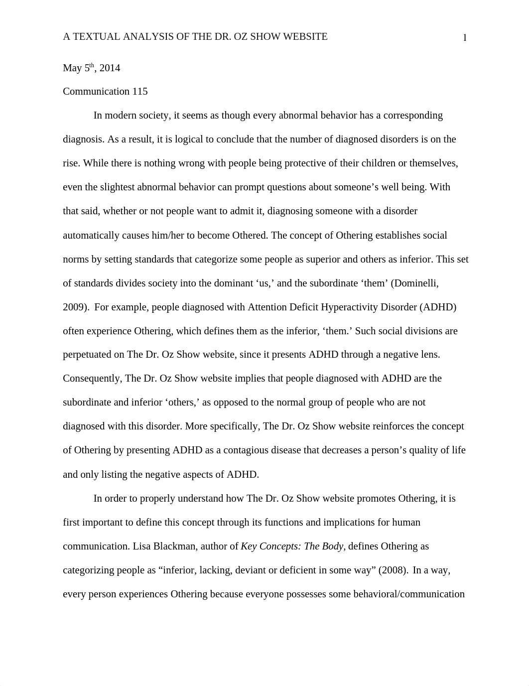 A Textual Analysis of the Dr. Oz Show Final Paper_d08mxki4cm6_page1