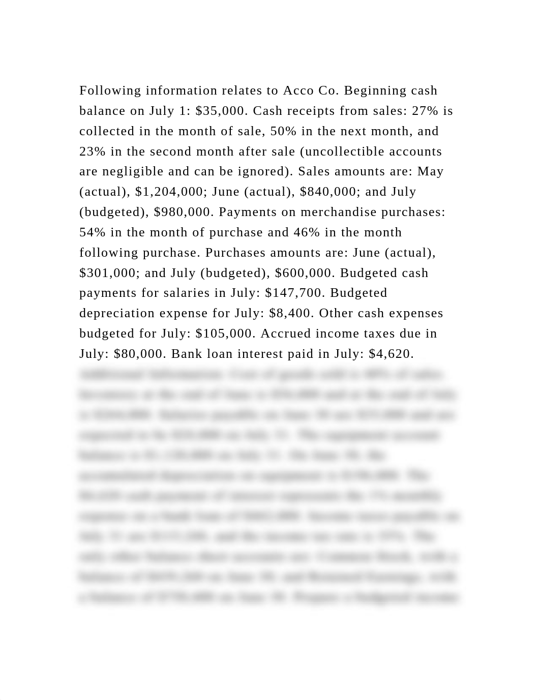 Following information relates to Acco Co. Beginning cash balance on .docx_d08ohwdiqig_page2