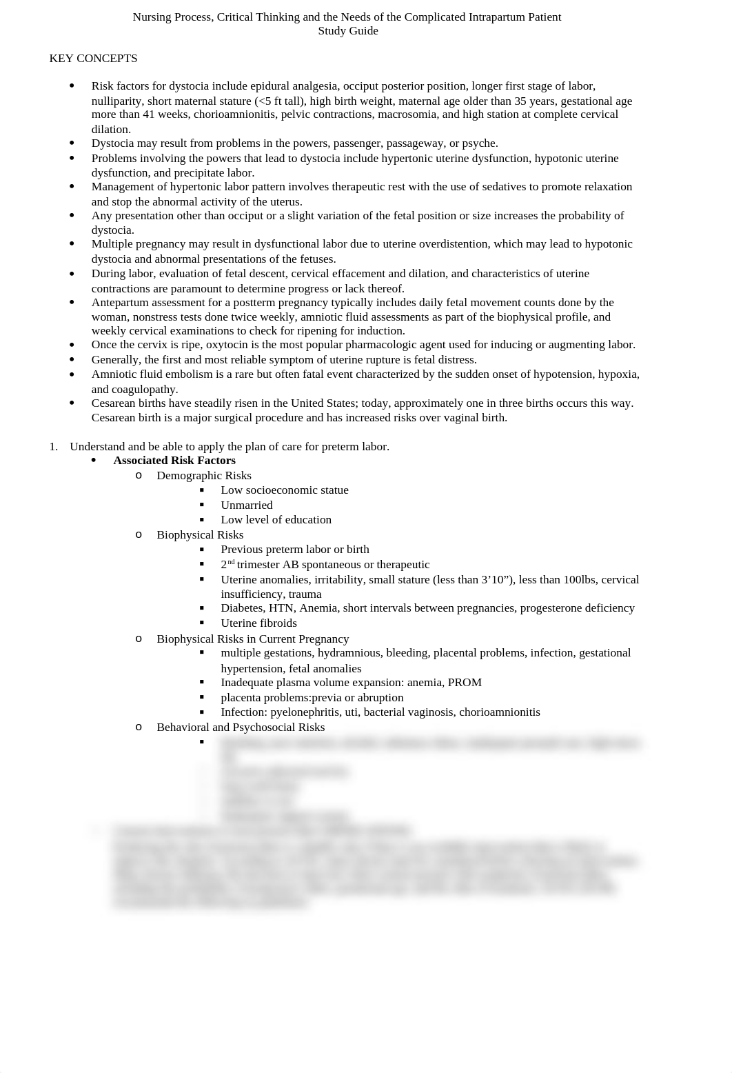 Intrapartum Comp  Study guide.docx_d091iehwhtb_page1