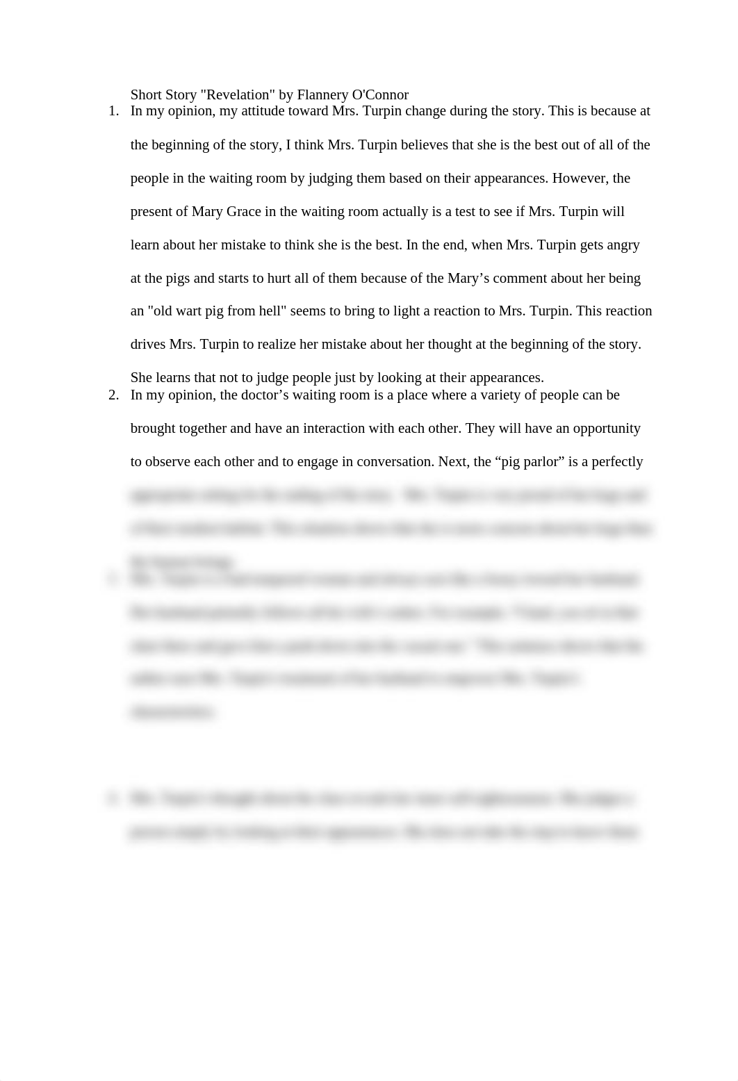 Reading Questions Short Story Revelation by Flannery O'Connor_d091nr8558k_page1