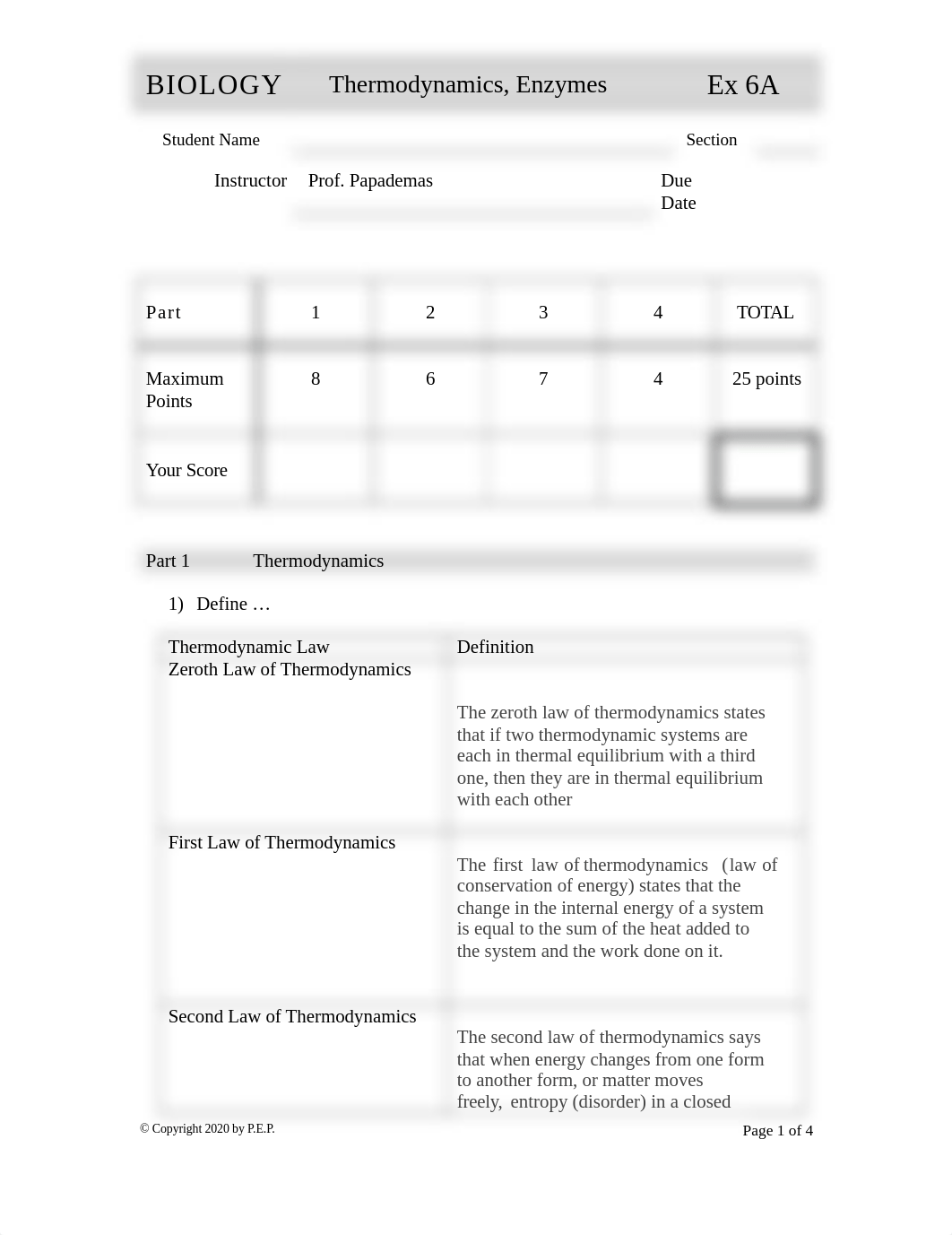 BIOLOGY Exercise 06A 2020 Thermodynamics Enzymes.docx_d0944t3uhv1_page1