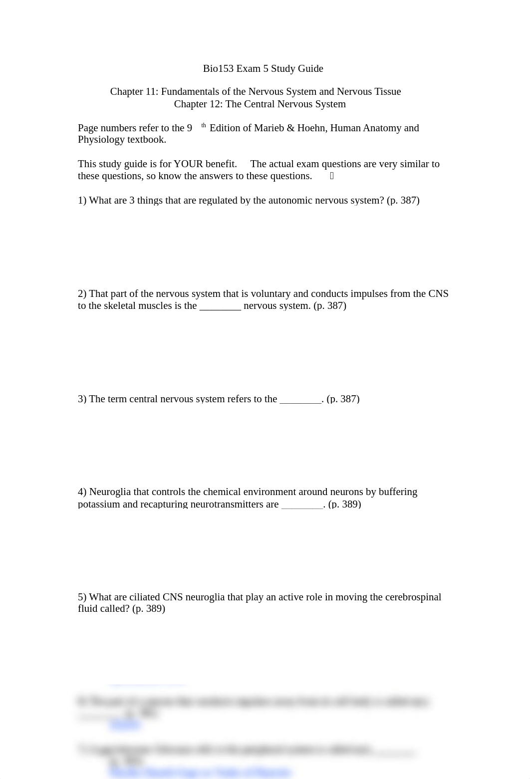 Bio 153 Exam 5 Study Guide(2).docx_d0a396exjzw_page1