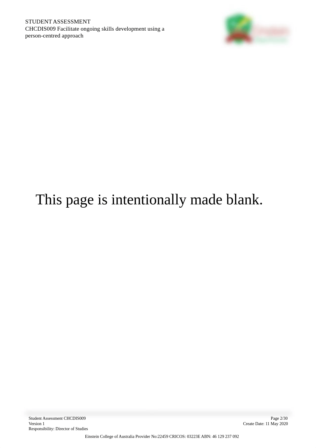 CHCDIS009 Student Assessment. V1. 110520.doc_d0aeb2n0ihy_page2