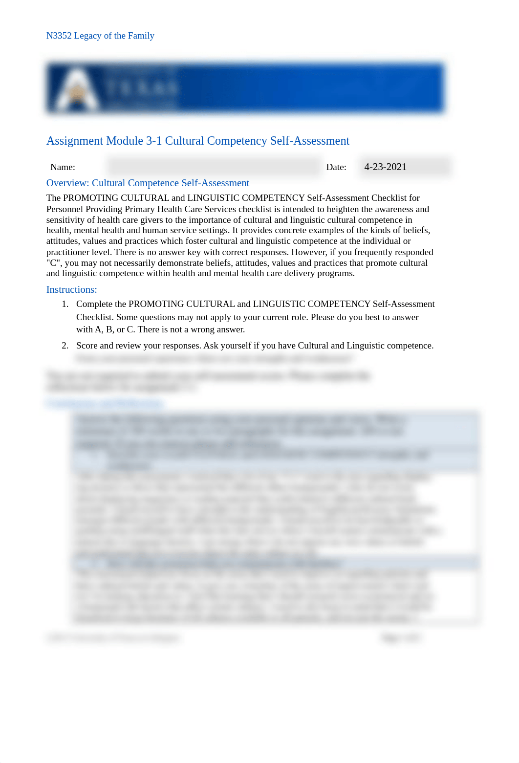 N3352 Assignment Module 3-1 Cultural Compentency Self-Assessment-2 (1).docx_d0akkqgyxw8_page1